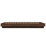 vidaXL Cadru de pat cu LED stejar maro 75x190 cm lemn prelucrat