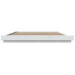 vidaXL Cadru de pat alb 180x200 cm din lemn prelucrat