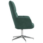 vidaXL Scaun de relaxare, verde închis, catifea vidaXL Scaun de relaxare, verde închis, catifea