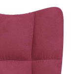 vidaXL Scaun de relaxare, roșu vin, catifea vidaXL Scaun de relaxare, roșu vin, catifea