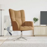 vidaXL Scaun de relaxare, maro, catifea