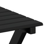 vidaXL Scaun balansoar cu cu masă pliabilă, negru, lemn masiv de plop vidaXL Scaun balansoar cu cu masă pliabilă, negru, lemn masiv de plop