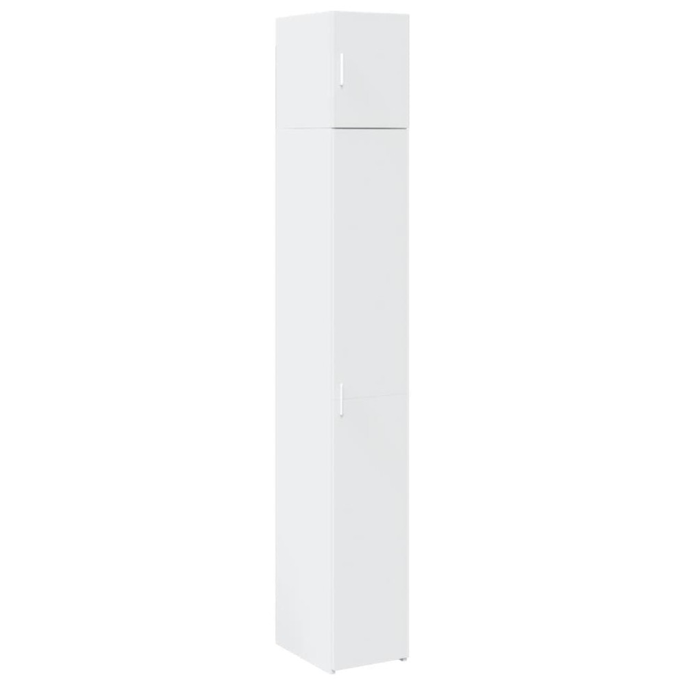vidaXL Dulap depozitare slim alb 30x42,5x225 cm lemn prelucrat