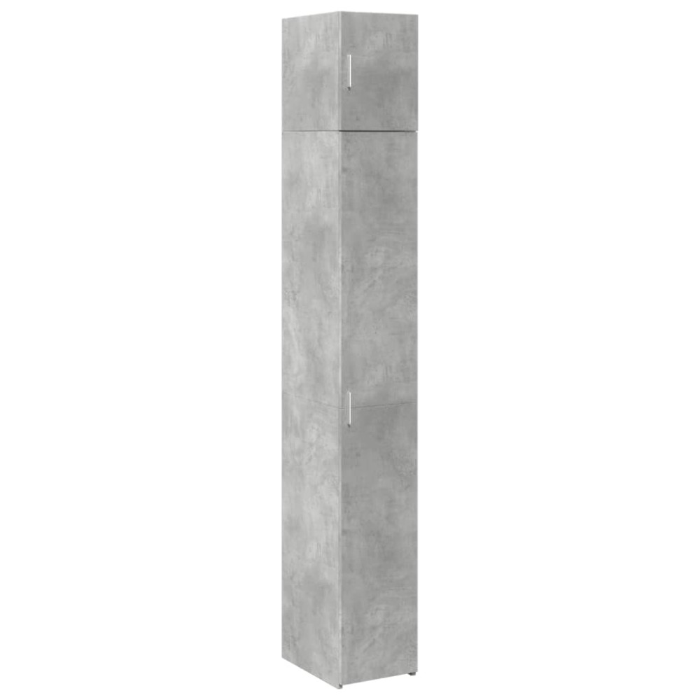 vidaXL Dulap depozitare slim gri beton 30x42,5x225 cm lemn prelucrat