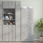 vidaXL Dulap depozitare slim gri beton 30x42,5x225 cm lemn prelucrat