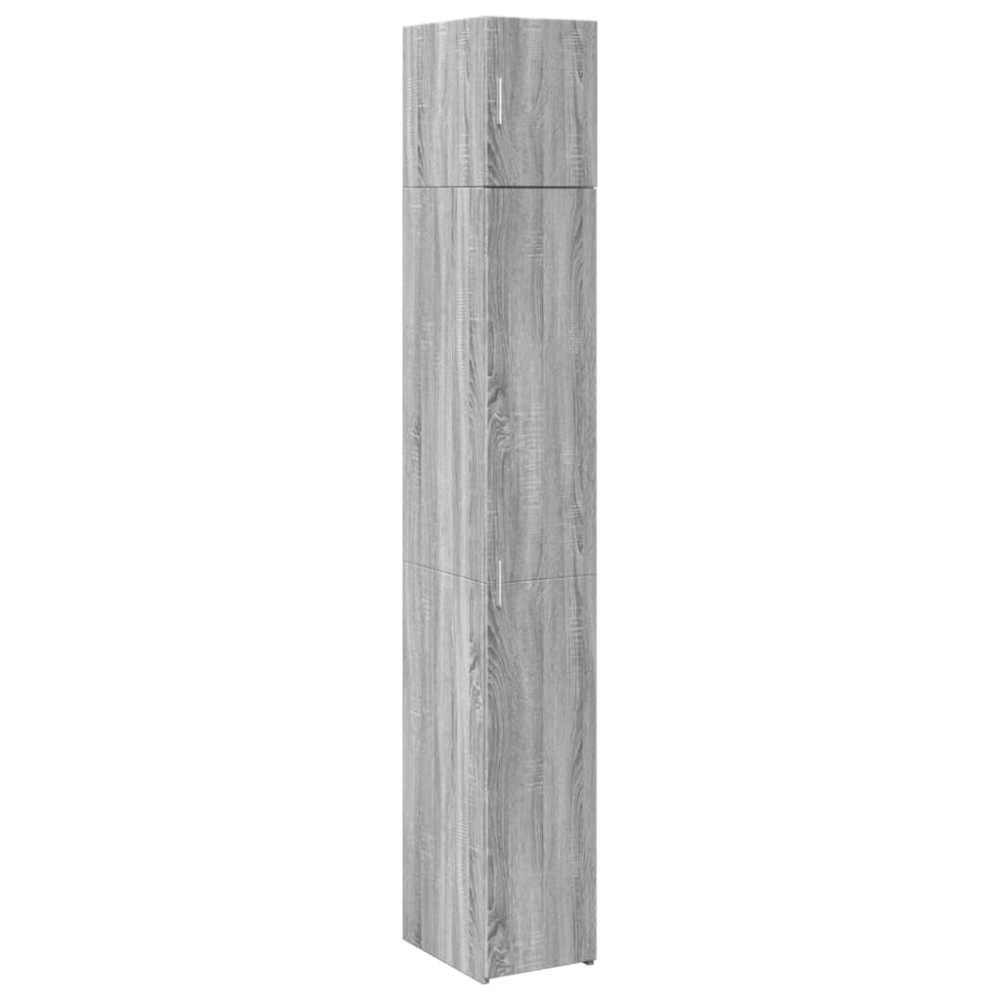 vidaXL Dulap depozitare slim sonoma gri 30x42,5x225 cm lemn prelucrat