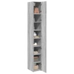 vidaXL Dulap depozitare slim sonoma gri 30x42,5x225 cm lemn prelucrat