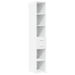 vidaXL Dulap depozitare slim alb 30x42,5x225 cm lemn prelucrat