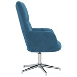 vidaXL Scaun de relaxare, albastru, catifea