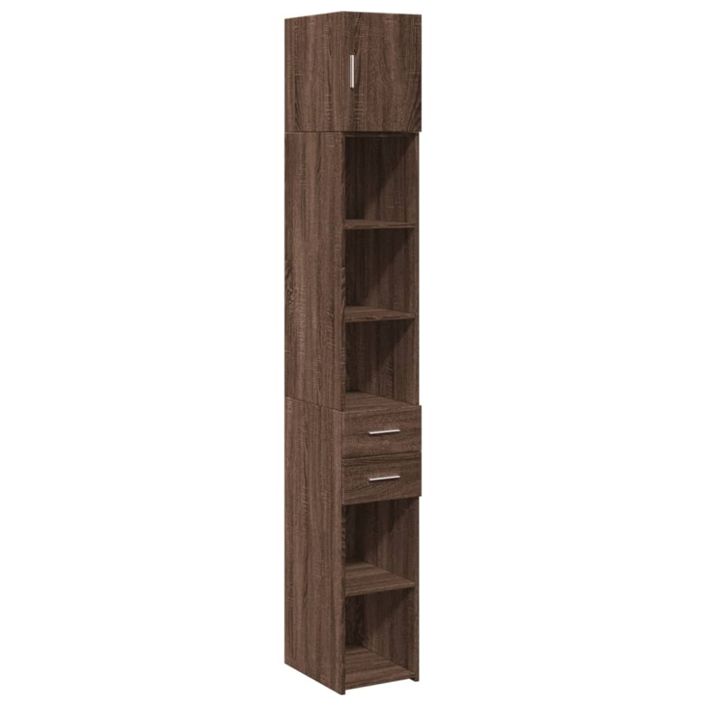 vidaXL Dulap depozitare slim stejar maro 30x42,5x225 cm lemn prelucrat