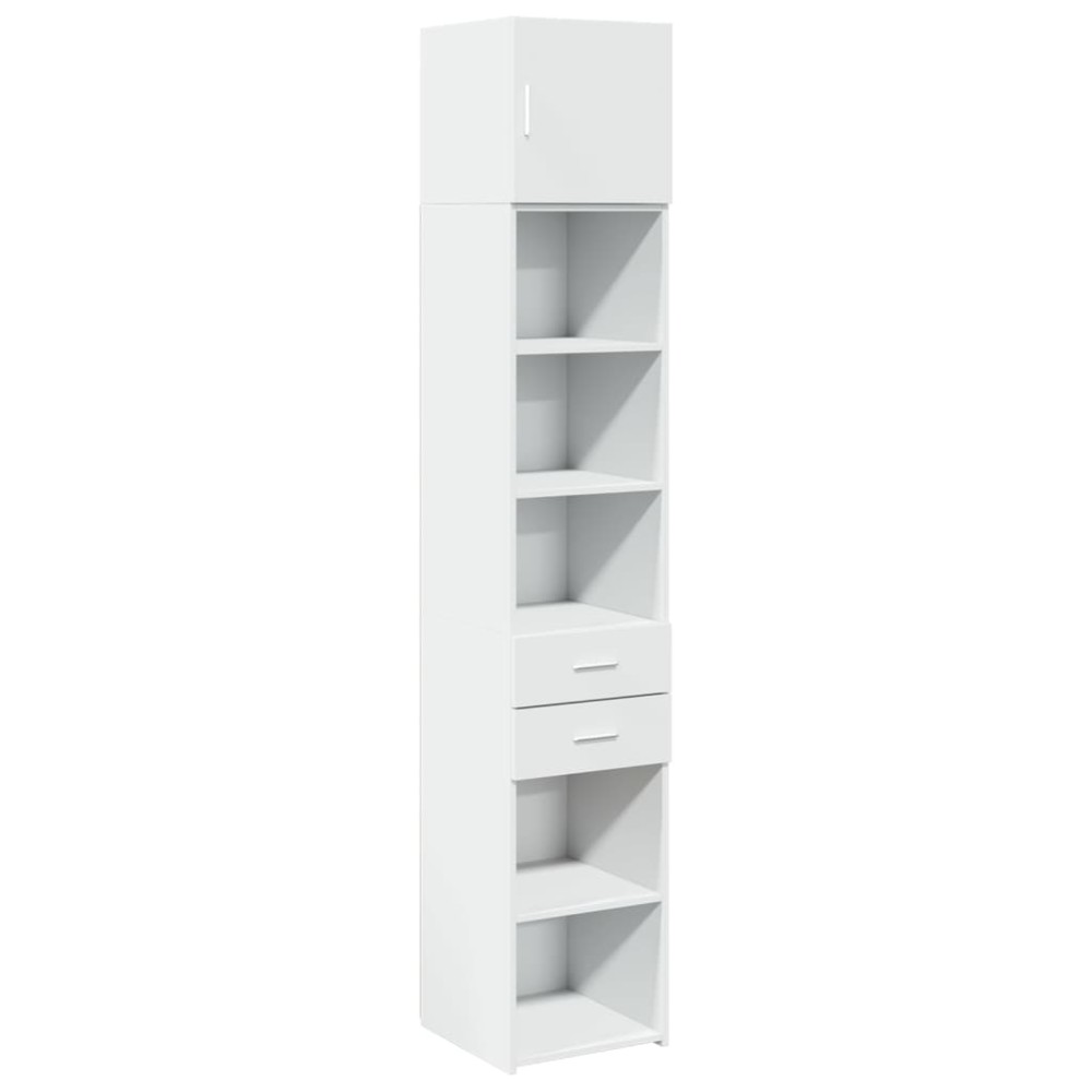 vidaXL Dulap depozitare slim alb 40x42,5x225 cm lemn prelucrat