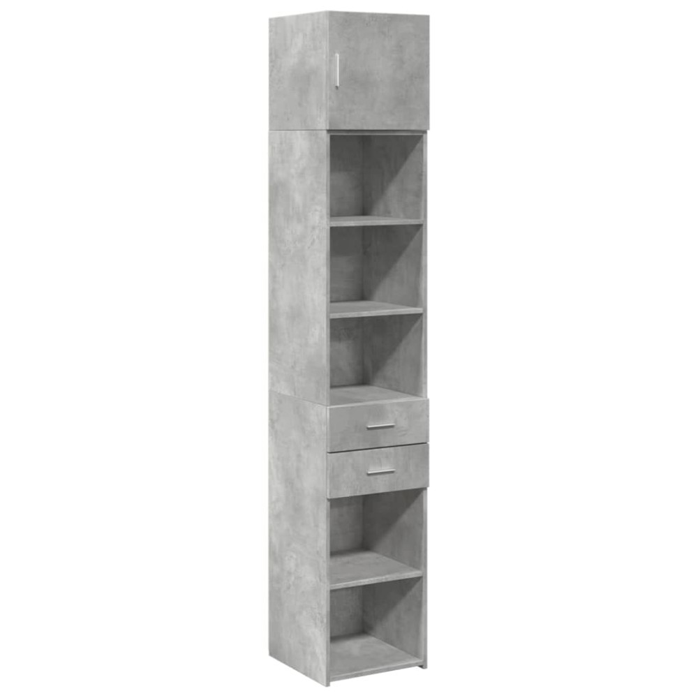 vidaXL Dulap depozitare slim gri beton 40x42,5x225 cm lemn prelucrat