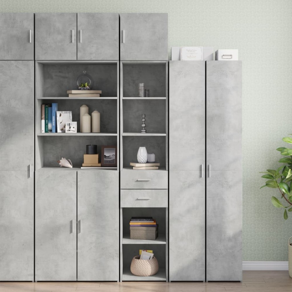 vidaXL Dulap depozitare slim gri beton 40x42,5x225 cm lemn prelucrat