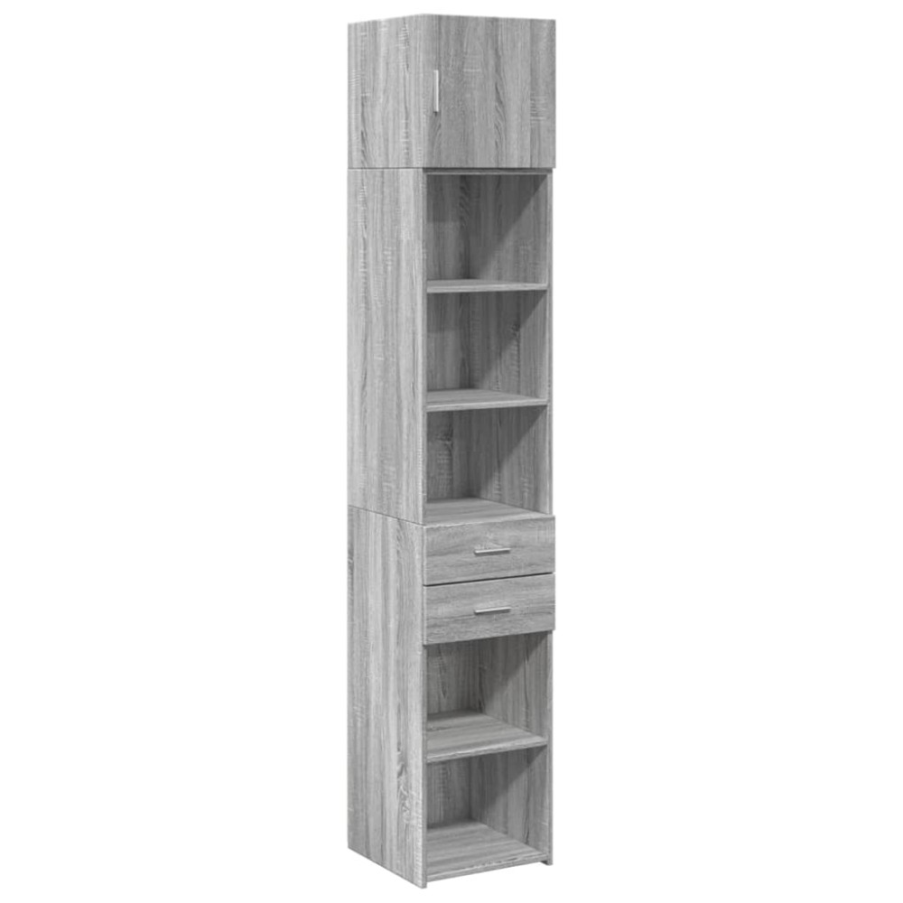 vidaXL Dulap depozitare slim sonoma gri 40x42,5x225 cm lemn prelucrat