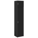 vidaXL Dulap depozitare slim negru 45x42,5x225 cm lemn prelucrat