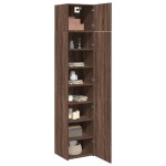 vidaXL Dulap depozitare slim stejar maro 45x42,5x225 cm lemn prelucrat vidaXL Dulap depozitare slim stejar maro 45x42,5x225 cm lemn prelucrat