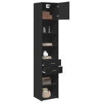 vidaXL Dulap depozitare slim negru 45x42,5x225 cm lemn prelucrat