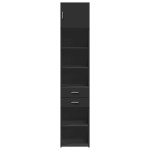 vidaXL Dulap depozitare slim negru 45x42,5x225 cm lemn prelucrat