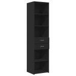 vidaXL Dulap depozitare slim negru 45x42,5x225 cm lemn prelucrat