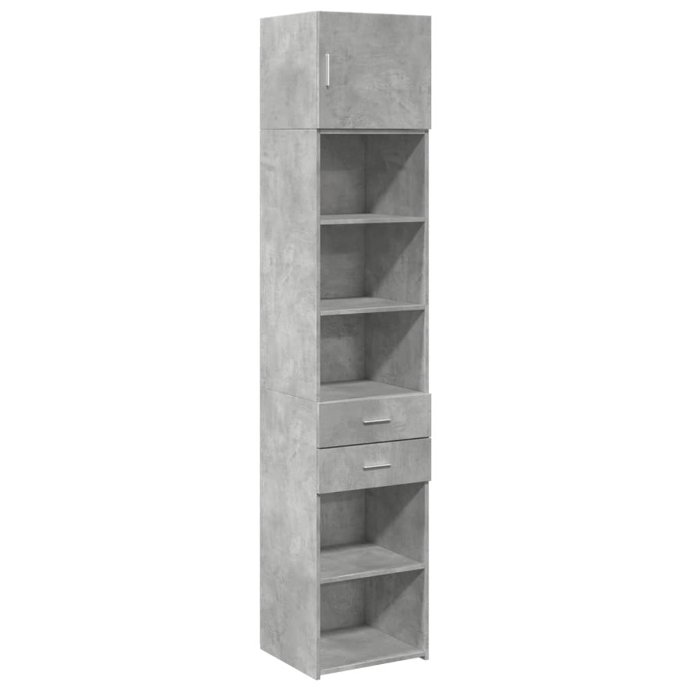 vidaXL Dulap depozitare slim gri beton 45x42,5x225 cm lemn prelucrat