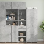 vidaXL Dulap depozitare slim gri beton 45x42,5x225 cm lemn prelucrat