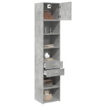 vidaXL Dulap depozitare slim gri beton 45x42,5x225 cm lemn prelucrat