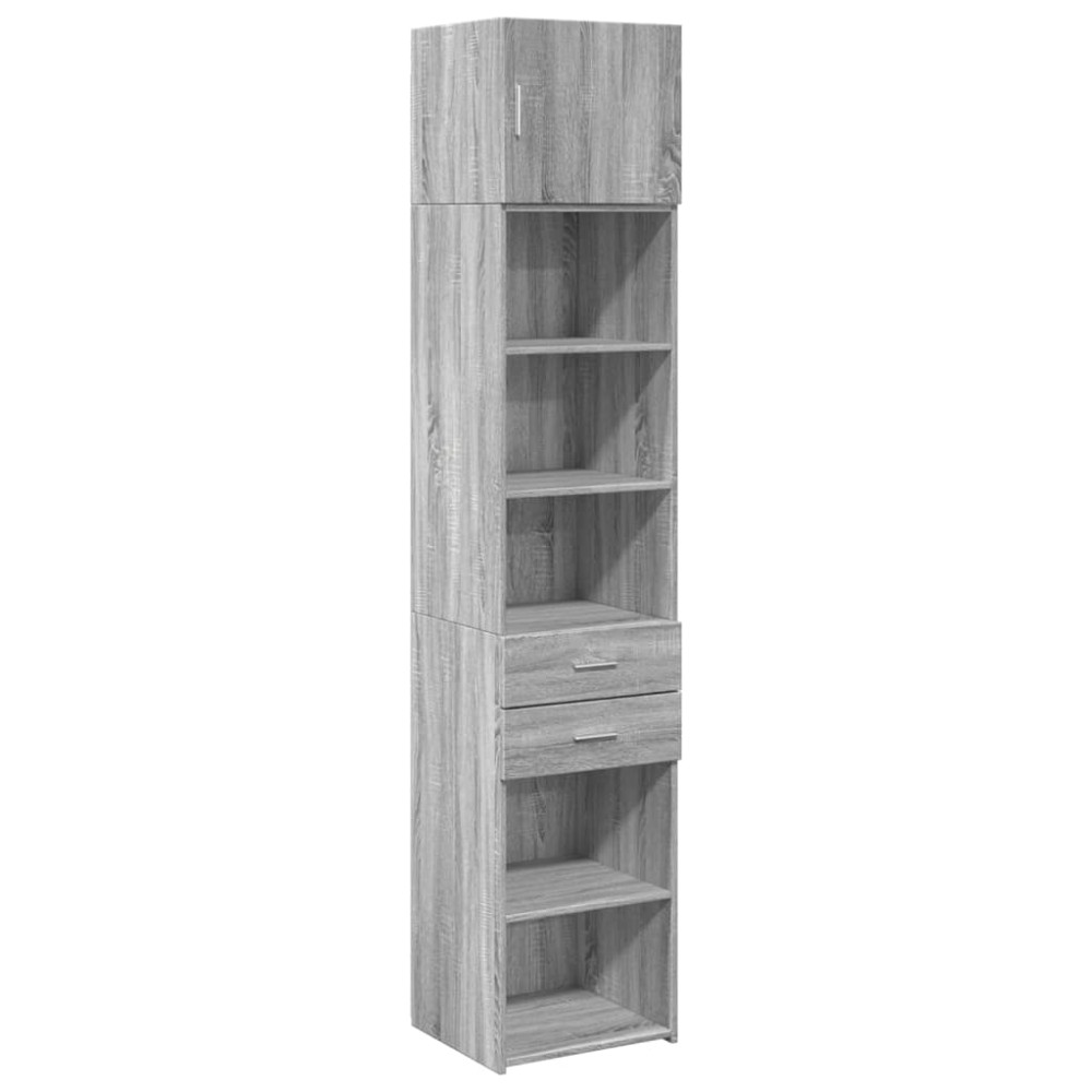 vidaXL Dulap depozitare slim sonoma gri 45x42,5x225 cm lemn prelucrat