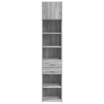 vidaXL Dulap depozitare slim sonoma gri 45x42,5x225 cm lemn prelucrat