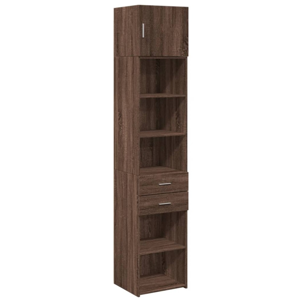 vidaXL Dulap depozitare slim stejar maro 45x42,5x225 cm lemn prelucrat