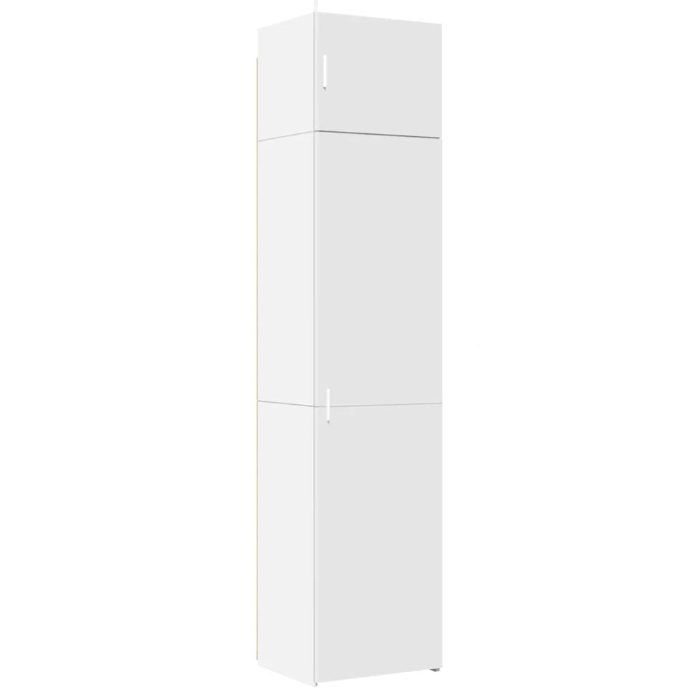 vidaXL Dulap depozitare slim alb 50x42,5x225 cm lemn prelucrat