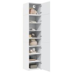 vidaXL Dulap depozitare slim alb 50x42,5x225 cm lemn prelucrat vidaXL Dulap depozitare slim alb 50x42,5x225 cm lemn prelucrat
