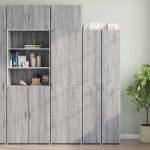 vidaXL Dulap depozitare slim sonoma gri 50x42,5x225 cm lemn prelucrat vidaXL Dulap depozitare slim sonoma gri 50x42,5x225 cm lemn prelucrat