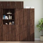 vidaXL Dulap depozitare slim stejar maro 50x42,5x225 cm lemn prelucrat vidaXL Dulap depozitare slim stejar maro 50x42,5x225 cm lemn prelucrat