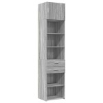 vidaXL Dulap depozitare slim sonoma gri 50x42,5x225 cm lemn prelucrat