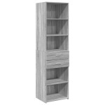 vidaXL Dulap depozitare slim sonoma gri 50x42,5x225 cm lemn prelucrat