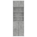vidaXL Dulap de depozitare, gri beton, 70x42,5x225 cm, lemn prelucrat