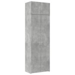 vidaXL Dulap de depozitare, gri beton, 70x42,5x225 cm, lemn prelucrat