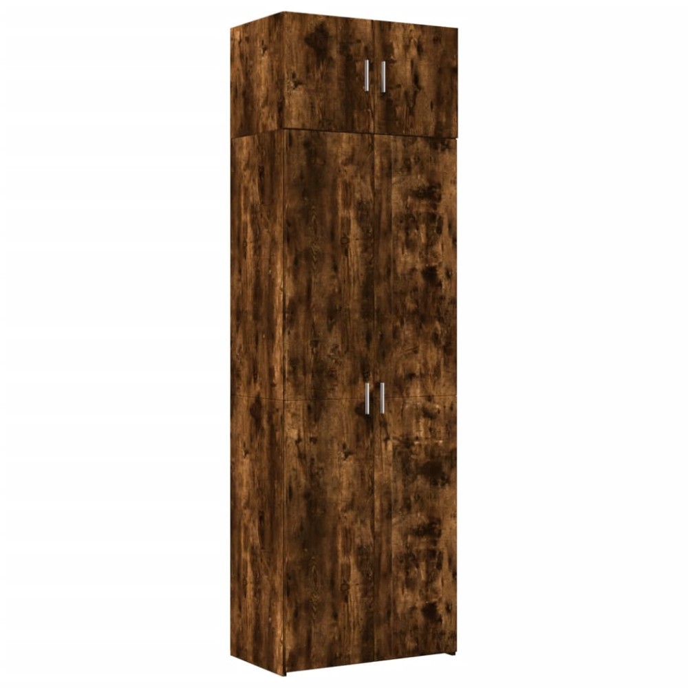 vidaXL Dulap depozitare stejar fumuriu 70x42,5x225 cm lemn prelucrat
