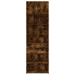vidaXL Dulap depozitare stejar fumuriu 70x42,5x225 cm lemn prelucrat