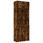 vidaXL Dulap depozitare stejar fumuriu 80x42,5x225 cm lemn prelucrat vidaXL Dulap depozitare stejar fumuriu 80x42,5x225 cm lemn prelucrat