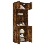 vidaXL Dulap depozitare stejar fumuriu 80x42,5x225 cm lemn prelucrat vidaXL Dulap depozitare stejar fumuriu 80x42,5x225 cm lemn prelucrat