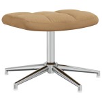 vidaXL Scaun de relaxare cu taburet, maro, catifea