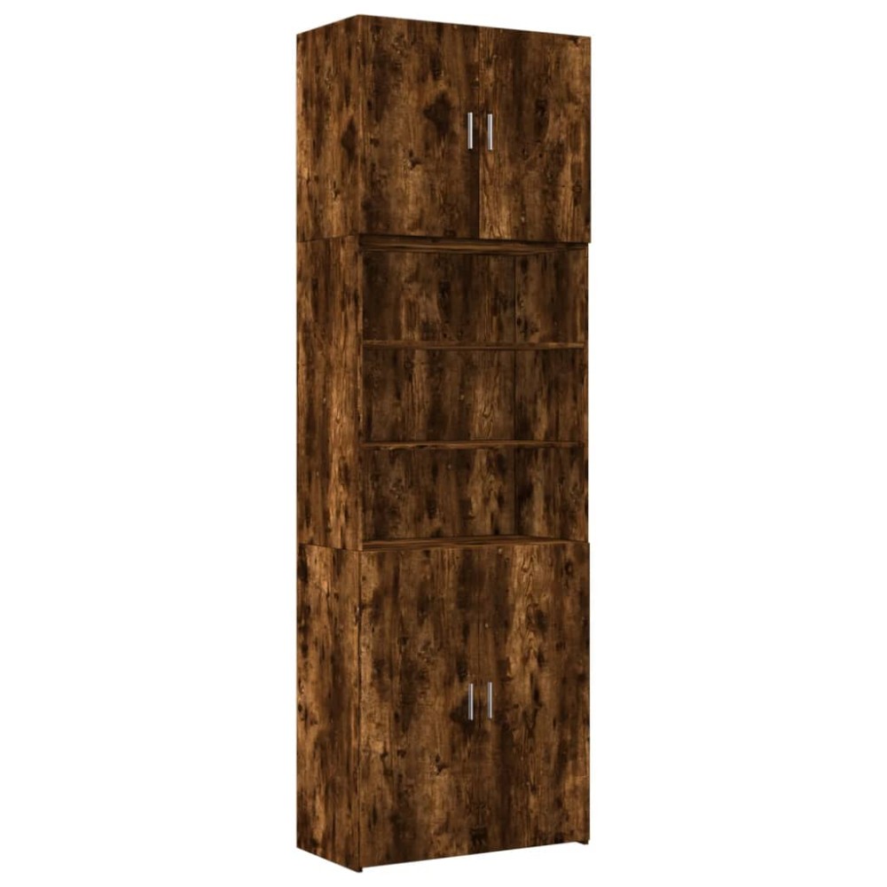 vidaXL Dulap înalt, stejar fumuriu, 80x42,5x249 cm, lemn prelucrat