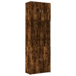 vidaXL Dulap înalt, stejar fumuriu, 80x42,5x249 cm, lemn prelucrat