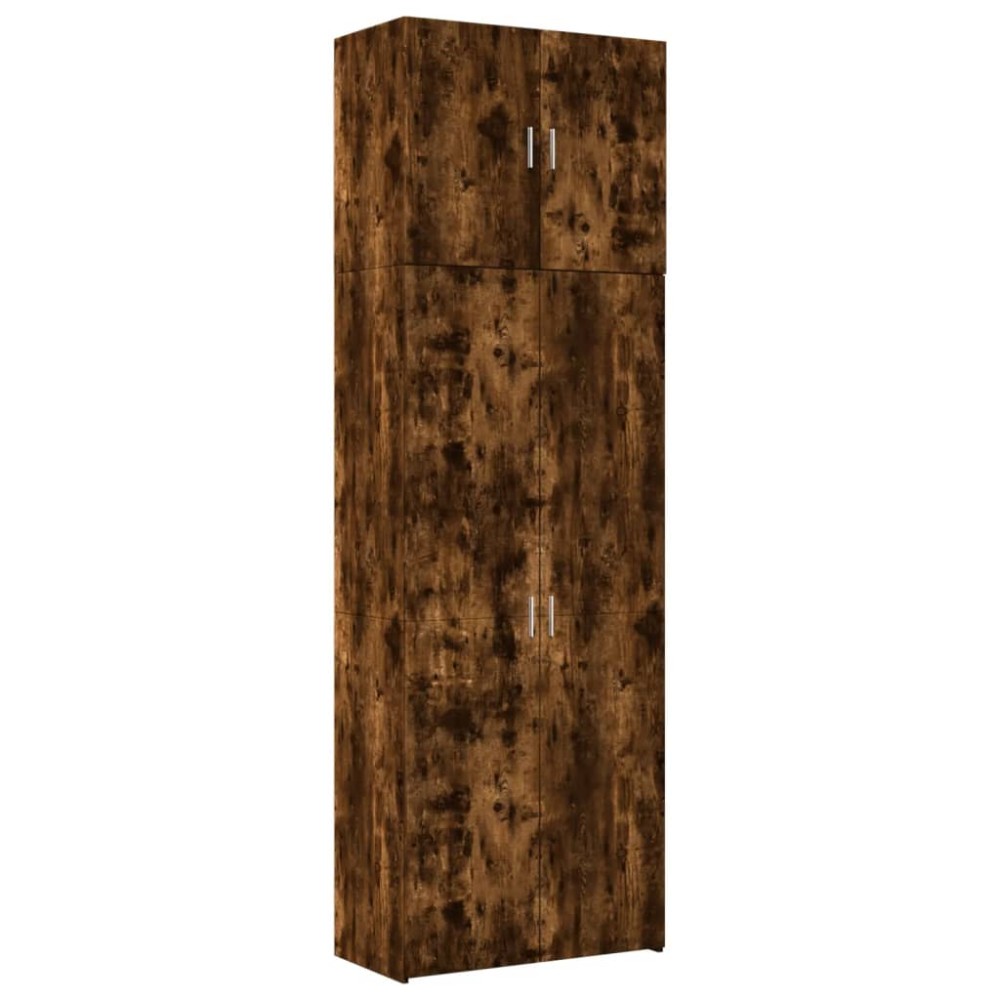 vidaXL Dulap înalt, stejar fumuriu, 80x42,5x249 cm, lemn prelucrat