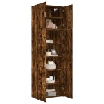 vidaXL Dulap înalt, stejar fumuriu, 80x42,5x249 cm, lemn prelucrat vidaXL Dulap înalt, stejar fumuriu, 80x42,5x249 cm, lemn prelucrat