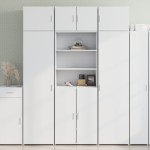 vidaXL Dulap înalt, alb, 70x42,5x185 cm, lemn prelucrat