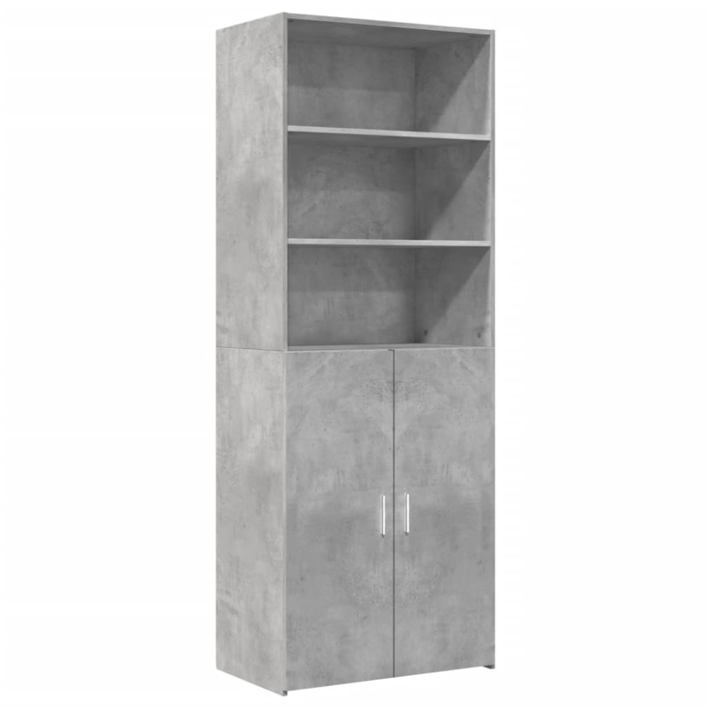 vidaXL Dulap înalt, gri beton, 70x42,5x185 cm, lemn prelucrat