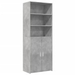 vidaXL Dulap înalt, gri beton, 70x42,5x185 cm, lemn prelucrat