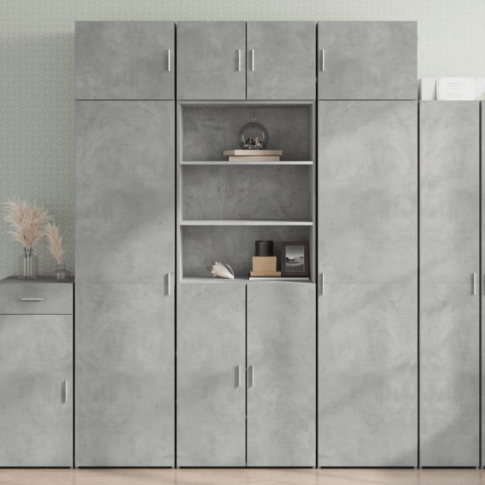 vidaXL Dulap înalt, gri beton, 70x42,5x185 cm, lemn prelucrat